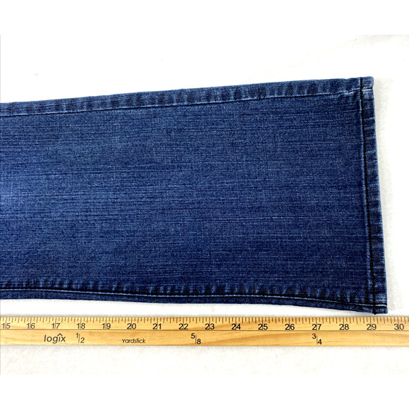 Fashion Bug Jeans Women Size 10 Average Dark Wash Denim Boot Embroidered Pockets - Picture 10 of 13